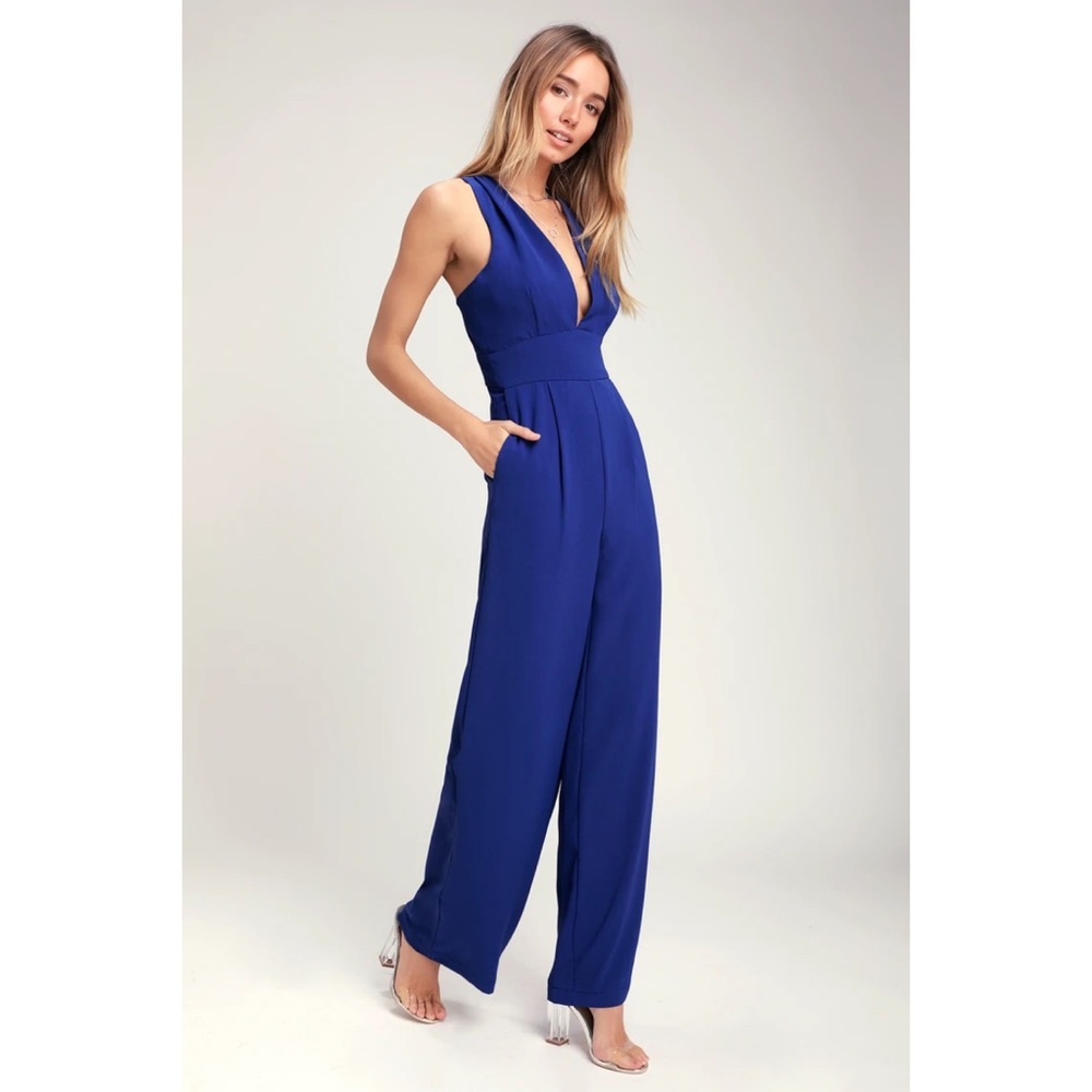 Lulu's Royal Blue Jumpsuit